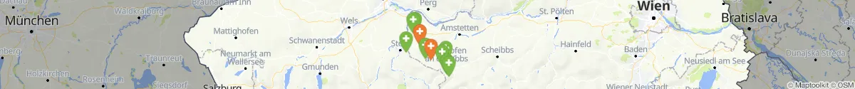 Kartenansicht für Apotheken-Notdienste in der Nähe von Behamberg (Amstetten, Niederösterreich)